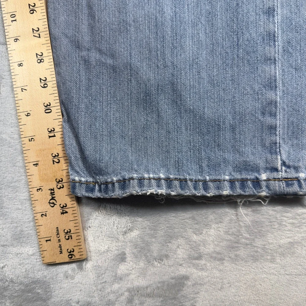 Levi's 569 Loose Straight Jeans 36x34 Light Wash Heavily Distressed‎ Faded